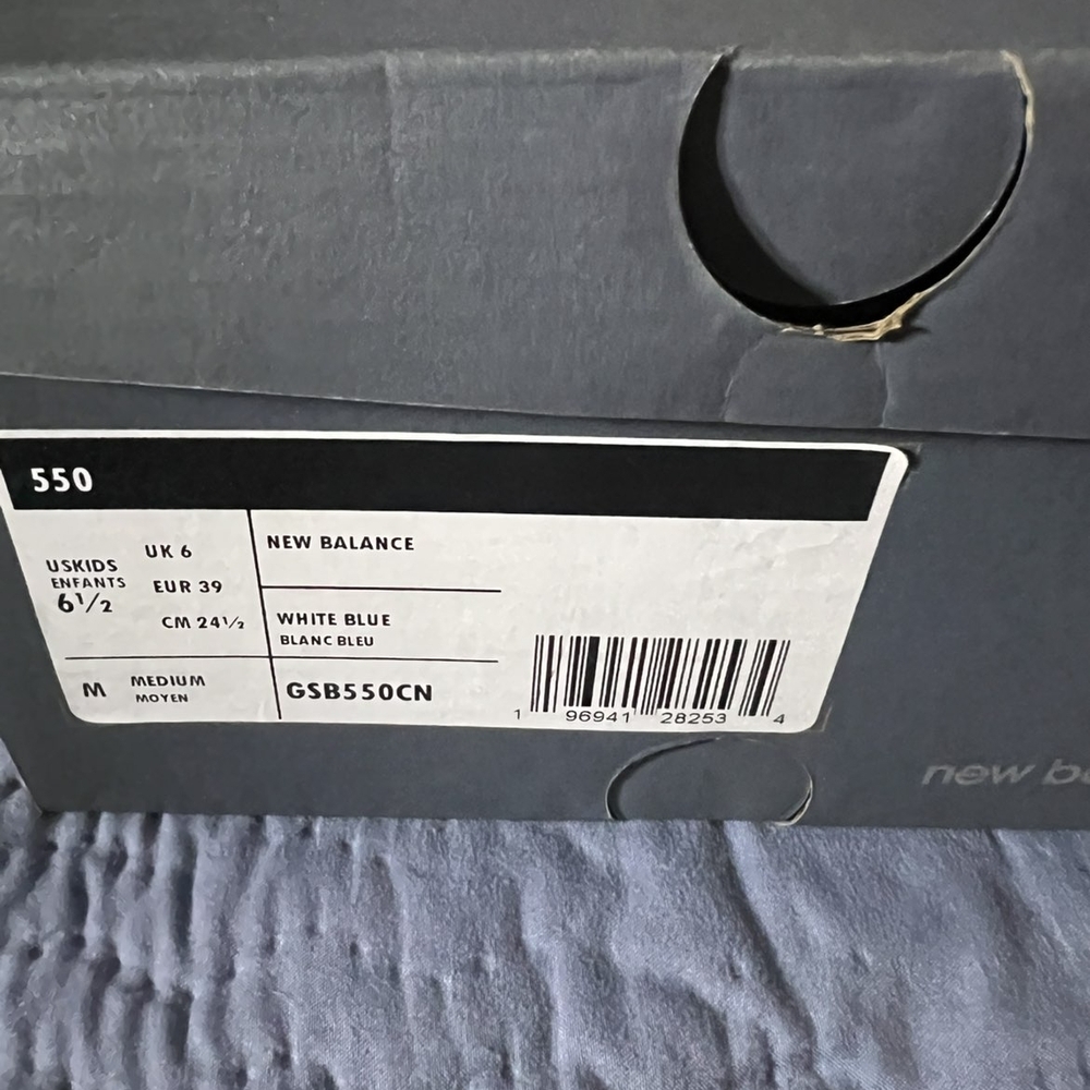 New Balance 550 White and Blue Shoes